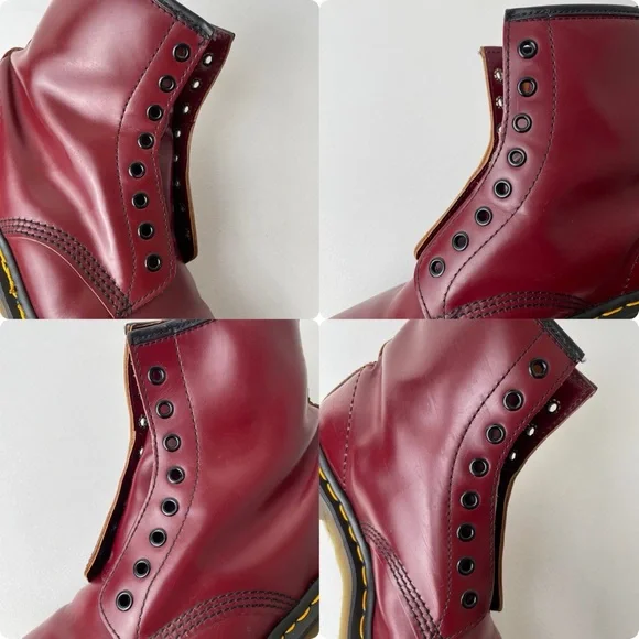 Vintage Dr. Martens 1460 Red Smooth Leather Boots UK 8 - Picture 16 of 16